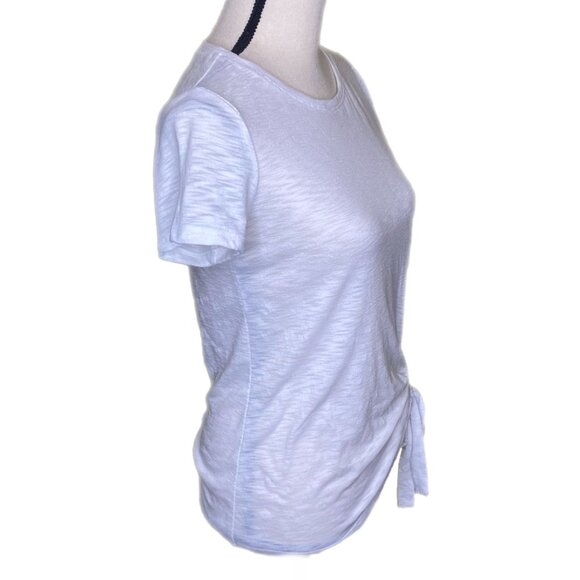 INC International Concepts Women's White T-Shirt w/Gathered Bow on Side Size XS - Picture 5 of 7